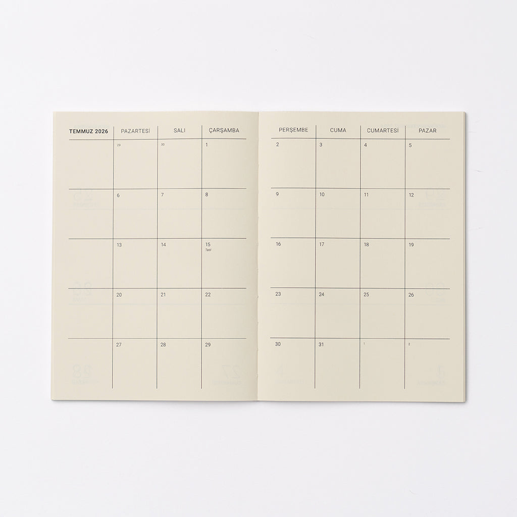 2026 Haftalık Ajanda - Geo